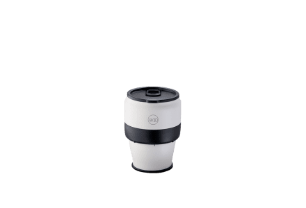 W10 Mug de voyage pliable en acier inoxydable Hazlewood (340 ml) blanc