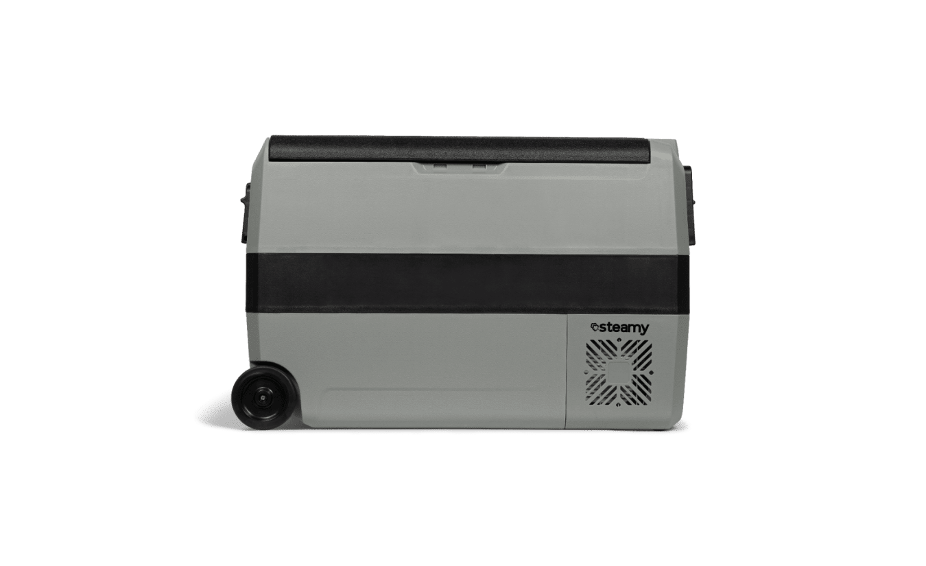 Steamy-E Dual Zone 75, Glacière à compresseur électrique, 72 litres, 12 V/230 V, pour Congeler et Refroidir de -20 à 20, idéale pour le Camping Steamy-E Dual Zone 75, Glacière à compresseur électrique, 72 litres, 12 V/230 V, pour Congeler et Refroidir de -20 à 20, idéale pour le Camping