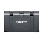 Steamy Pro 120 (120 Liter) Glacière Gris + 1x élément de refroidissement XXL avec une grosse remise