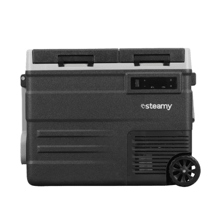 Steamy-E Dual Zone Roller Glacière Électrique à Compresseur Sur Roues (49 litres)