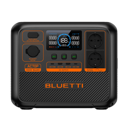 Bluetti AC70P - 1000W (864Wh) Portable Powerstation