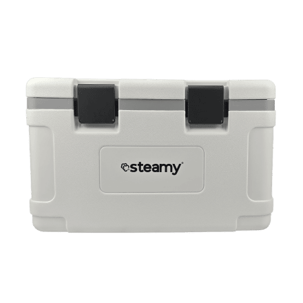 Steamy Marine 35 (35 Litres) Glacière Blanc + 2x Élément de refroidissement Grande avec une grosse remise
