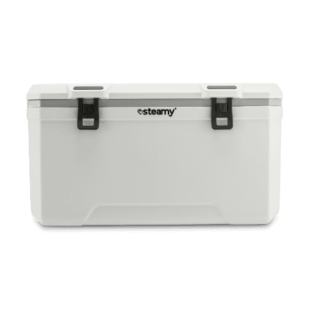 Steamy Marine 120 (120 Liter) Glacière Blanc + 1x élément de refroidissement XXL avec une grosse remise