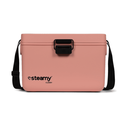 Steamy Classy 12 (12 Liter) Glacière Salmon Pink + 2x Élément de refroidissement Petit avec une grosse remise