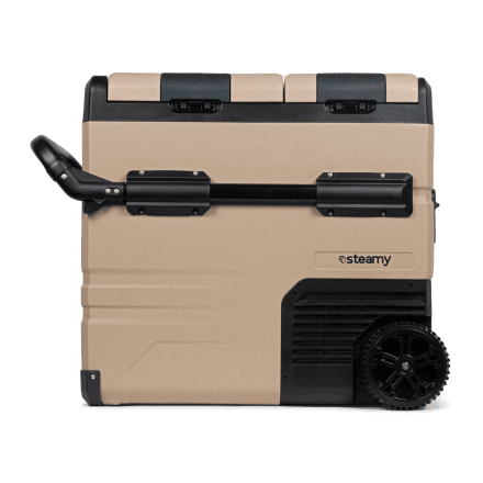 Steamy-E Dual Zone Roller Glacière à compresseur électrique sur roues (54 litres)