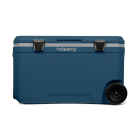 Steamy Cool 70 (70 Liter) Glacière sur roues Bleu + 1x élément de refroidissement XXL avec une grosse remise